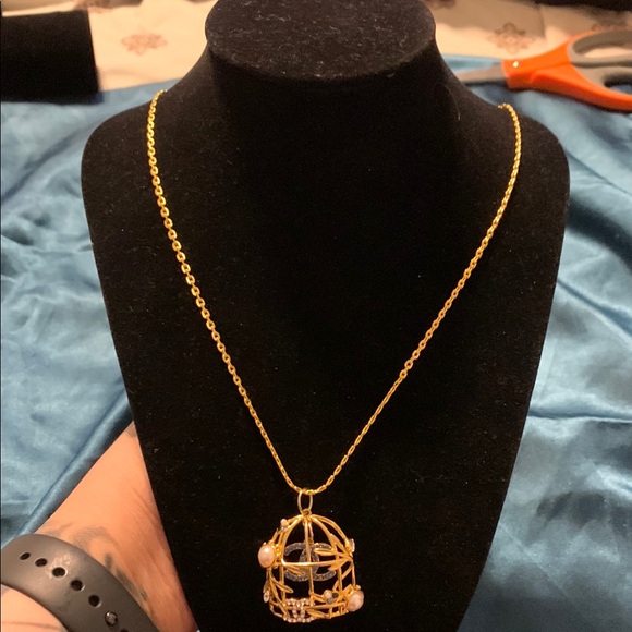 CHANEL Gold Ornate Birdcage Pendant - Picture 1 of 5